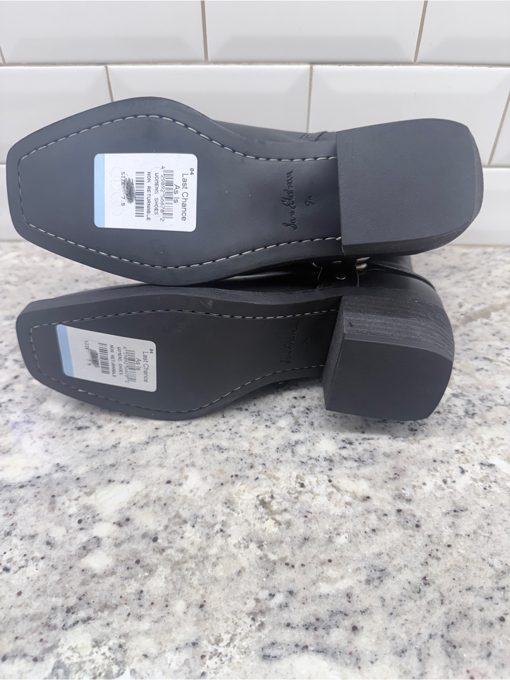 Sam Edelman Black Leather Harness Ankle Boots - Picture 4 of 4